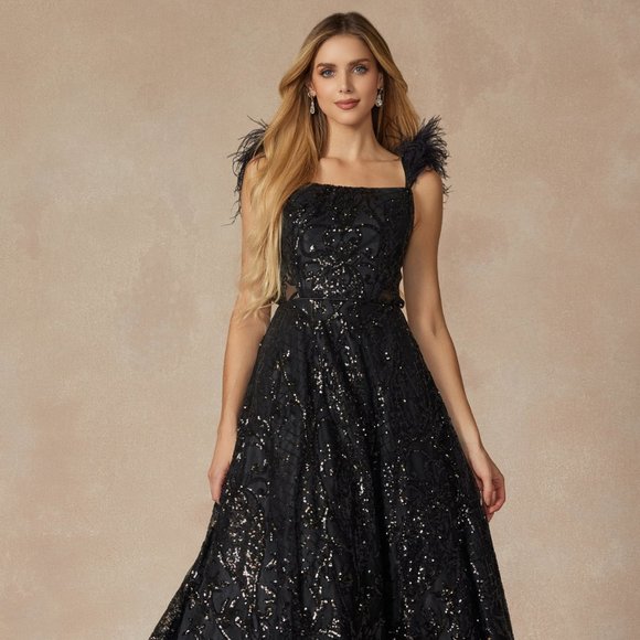 chinese dress ladies A-Line Tea Length Polyester Dress COCOMELODY 824131871473, 7 Days / Apricot / XL main image 1